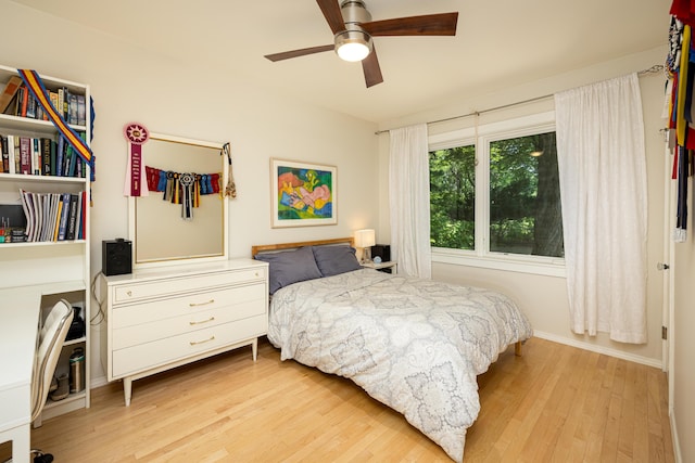 2012 Pontiac Trl, Ann Arbor, MI 48105 - bedroom featuring light wood-type flooring and ceiling fan