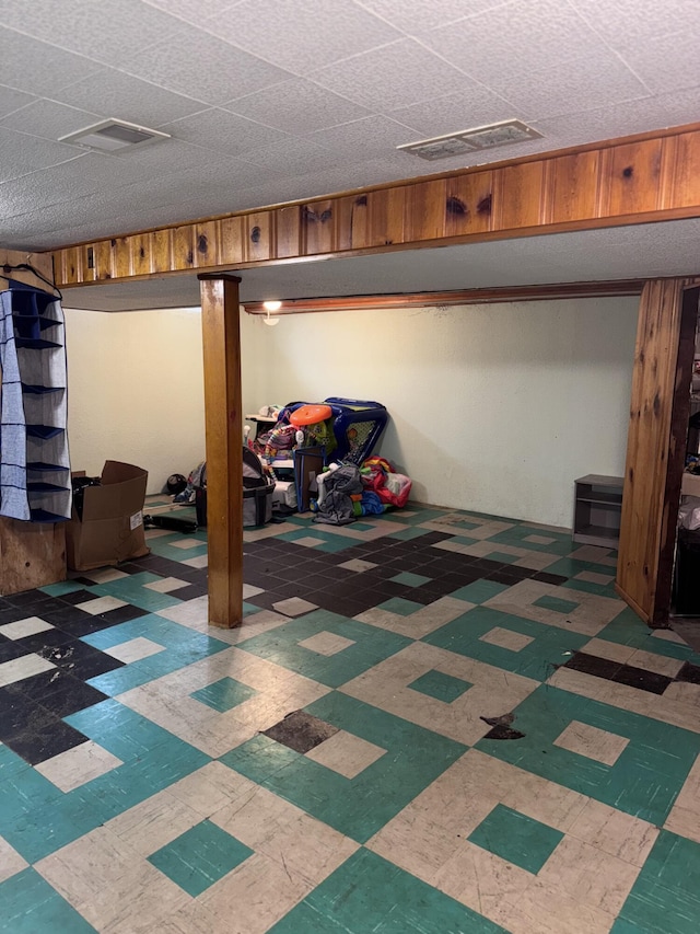 34516 John St, Wayne, MI 48184 - finished below grade area featuring tile patterned floors