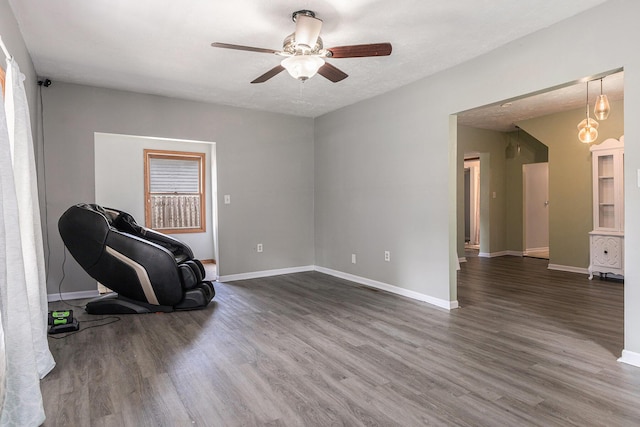 109 N Lincoln Ave, Niles, MI 49120 - unfurnished room featuring ceiling fan and dark wood finished floors