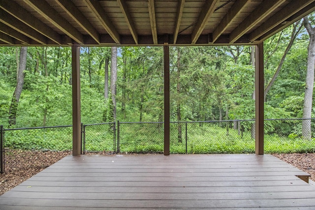 13 Regent Dr, Ann Arbor, MI 48104 - wooden deck featuring a forest view