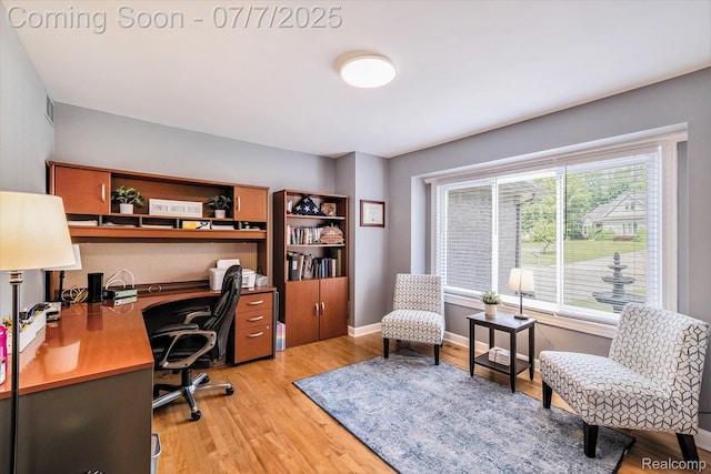 2390 Torrey Grove Ct, Fenton, MI 48430 - office area featuring light wood finished floors