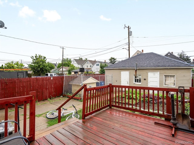 11727 Fleming St, Hamtramck, MI 48212 - wooden deck with a fenced backyard