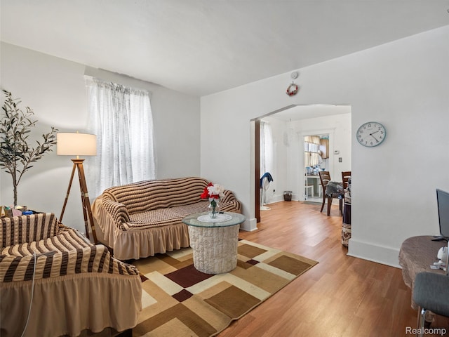 11727 Fleming St, Hamtramck, MI 48212 - living area with light wood-type flooring and baseboards