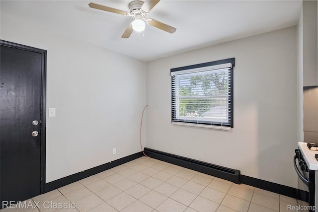 3241MARSHALLAVENUE 3241 Marshall Ave SE, Kentwood, MI 49508 - empty room featuring a baseboard heating unit and ceiling fan