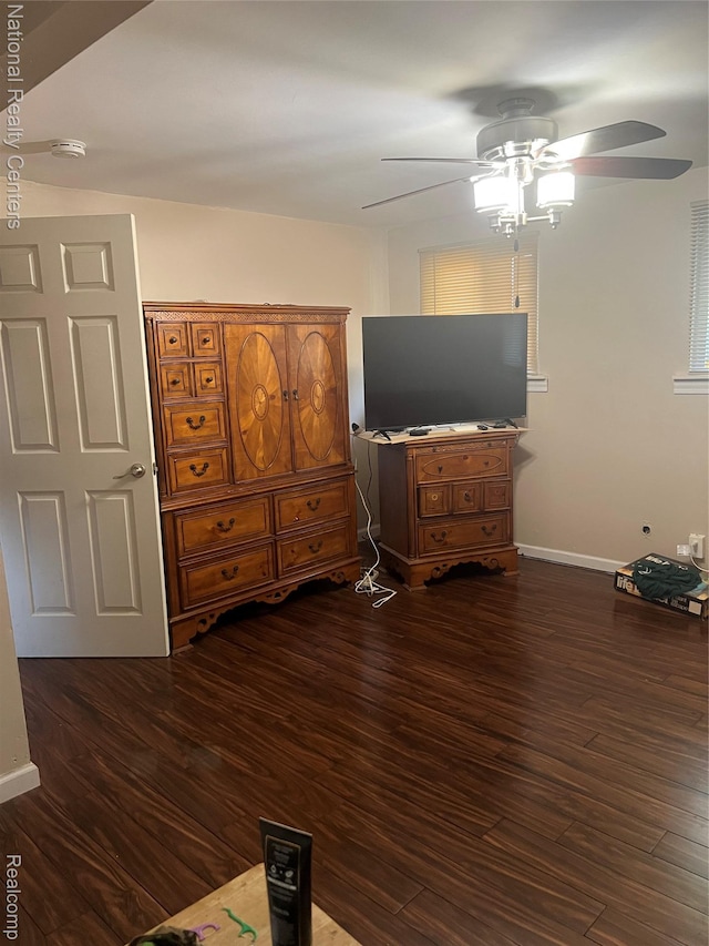 20120 N Covington Pkwy, Southfield, MI 48221 - bedroom with dark wood-type flooring and a ceiling fan