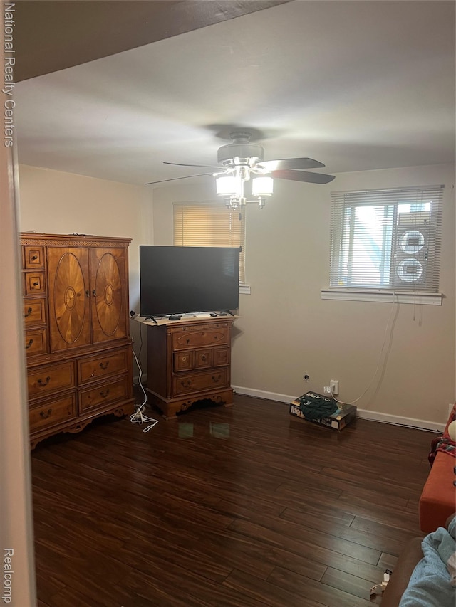 20120 N Covington Pkwy, Southfield, MI 48221 - bedroom with dark wood finished floors and ceiling fan