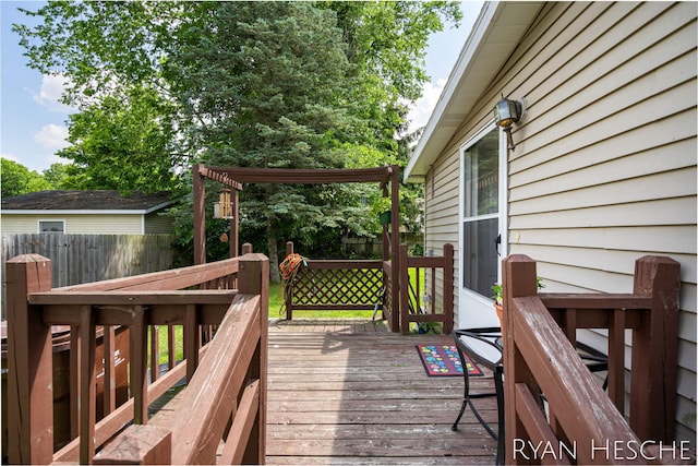 160 Division St, Saranac, MI 48881 - view of wooden deck