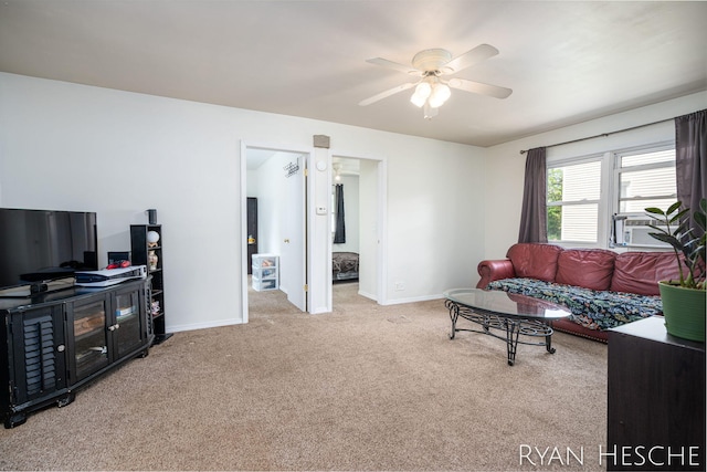 160 Division St, Saranac, MI 48881 - living room featuring carpet and ceiling fan