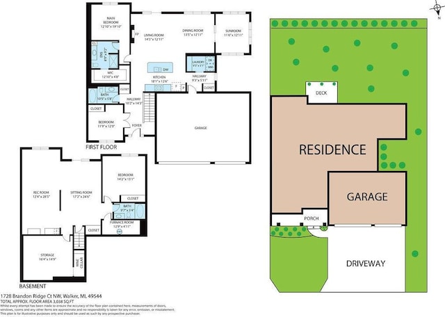 1728 N Brandon Ridge Dr NW, Walker, MI 49544 - view of room layout