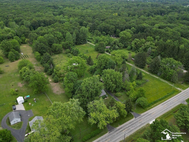 2252 W Temperance Rd, Temperance, MI 48182 - aerial overview of property's location with a heavily wooded area