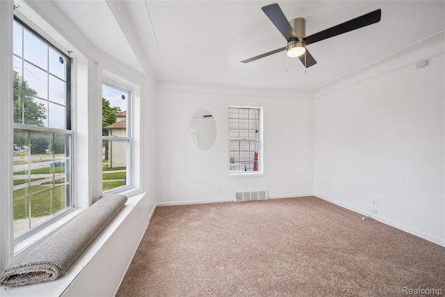 25895 Annapolis St, Dearborn Heights, MI 48125 - carpeted spare room featuring baseboards and a ceiling fan