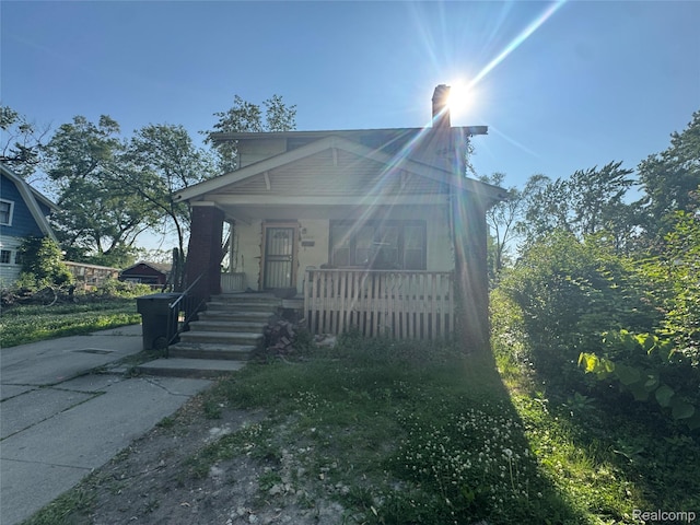 11343 Belleterre St, Detroit, MI 48204 - view of front of house featuring covered porch