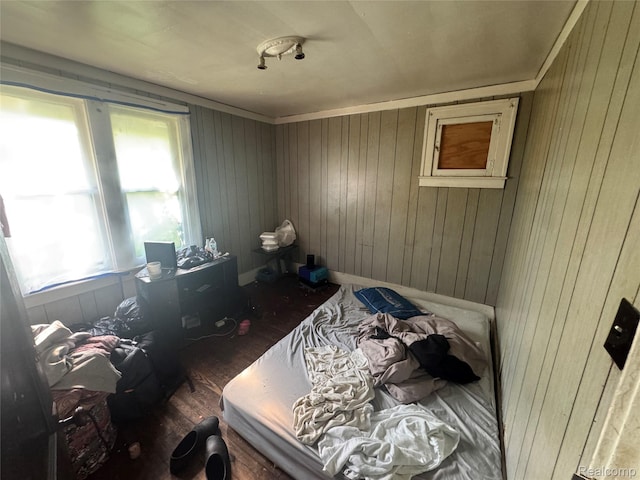 11343 Belleterre St, Detroit, MI 48204 - bedroom with wood walls and wood finished floors