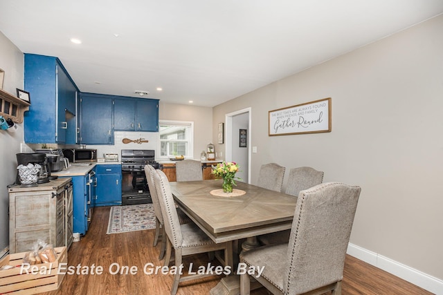 4185 Shattuck Rd, Saginaw, MI 48603 - dining room with dark wood-style floors and recessed lighting
