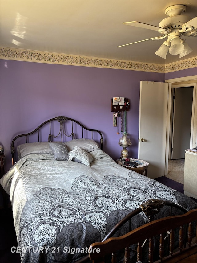 11424 Hazel Ave, Grand Blanc, MI 48439 - carpeted bedroom with a ceiling fan