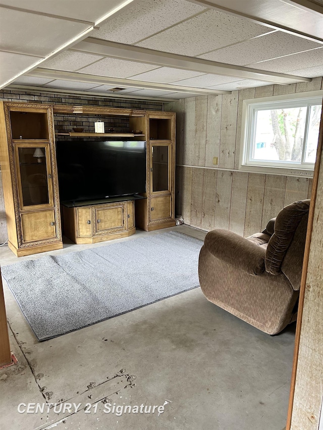 11424 Hazel Ave, Grand Blanc, MI 48439 - living area featuring concrete flooring
