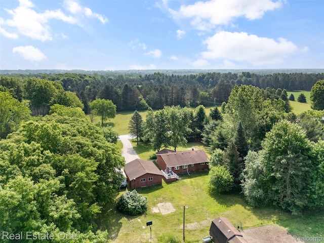 6617 Kilburn Rd, Grant, MI 48032 - aerial view of property and surrounding area featuring a heavily wooded area