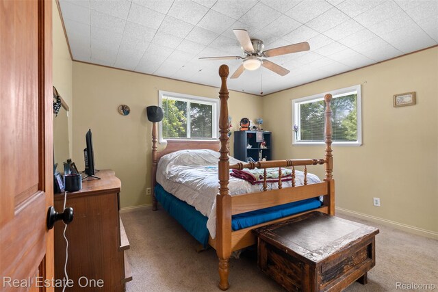 6617 Kilburn Rd, Grant, MI 48032 - bedroom featuring carpet and ceiling fan