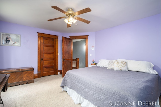 409 W Bridge St, Lyons, MI 48851 - carpeted bedroom featuring a ceiling fan