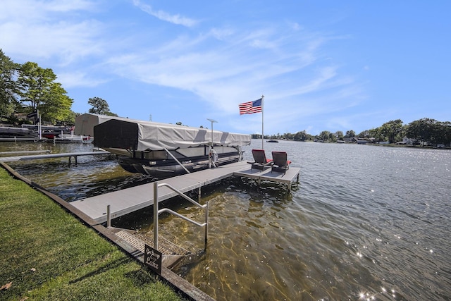 117 High View Ct, Brooklyn, MI 49230 - dock area with boat lift and a water view