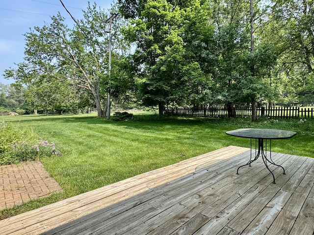 2277 W Huron River Dr, Ann Arbor, MI 48103 - wooden deck with view of scattered trees