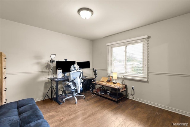 18068 Autumn Ln, Macomb, MI 48044 - office featuring wood finished floors and baseboards
