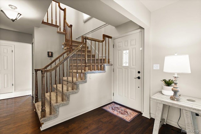 18068 Autumn Ln, Macomb, MI 48044 - foyer entrance featuring wood finished floors and stairway