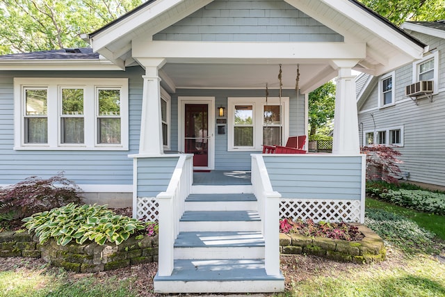 809 Pauline Blvd, Ann Arbor, MI 48103 - doorway to property with covered porch and cooling unit