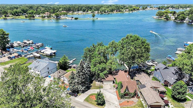 2058 S Long Lake Rd, Fenton, MI 48430 - aerial view of a large body of water