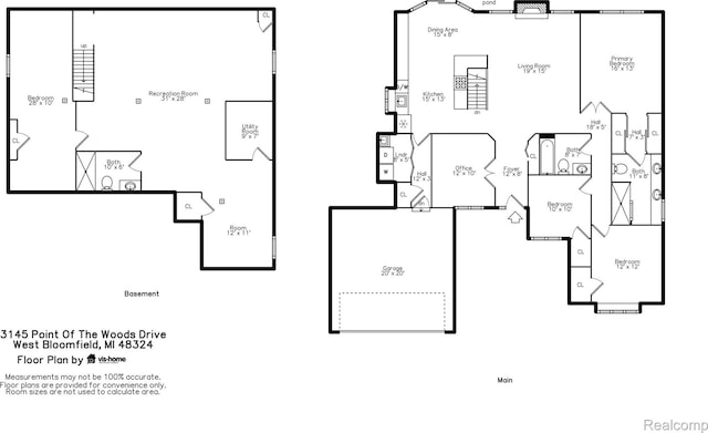 3145 Point Of The Woods Dr, West Bloomfield, MI 48324 - view of home floor plan