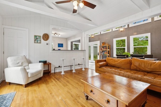 13176 Red Arrow Hwy, Sawyer, MI 49125 - living area featuring ceiling fan and light wood finished floors