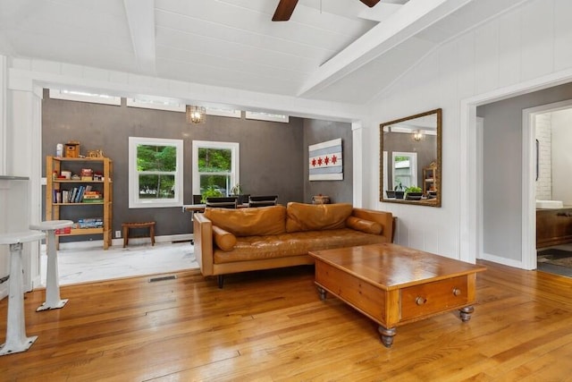 13176 Red Arrow Hwy, Sawyer, MI 49125 - living area with light wood-style flooring and a ceiling fan