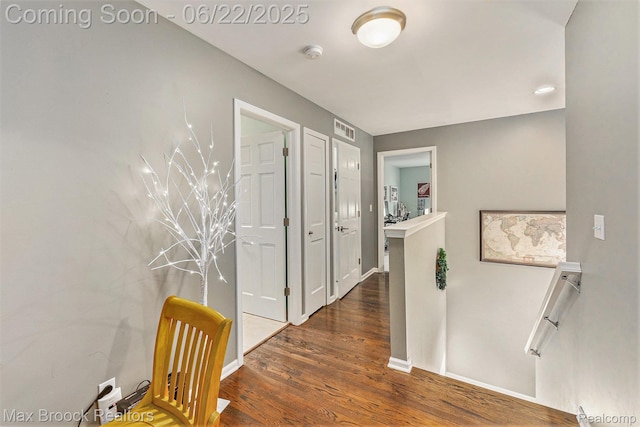 417 James Cir, Royal Oak, MI 48067 - hall featuring an upstairs landing and wood finished floors