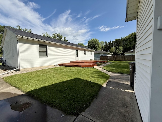8021 Mclain Ave, Lambertville, MI 48144 - view of yard with a deck