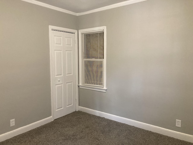 11751 Engleside St, Detroit, MI 48205 - spare room with dark colored carpet and crown molding