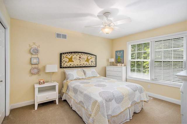 3314 Westview Ct, Allegan, MI 49010 - carpeted bedroom with ceiling fan and a closet