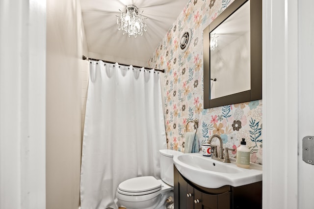 1908 Niles Ave, Saint Joseph, MI 49085 - bathroom with vanity and wallpapered walls