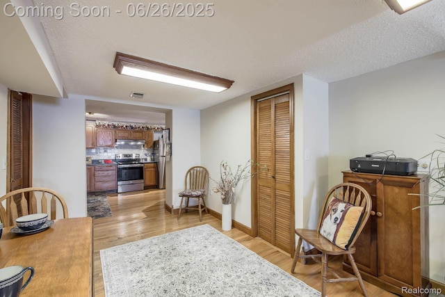 3971 S Shore Dr, Lapeer, MI 48446 - living area featuring light wood-style floors and a textured ceiling