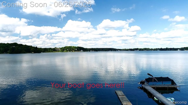 3971 S Shore Dr, Lapeer, MI 48446 - water view with a floating dock