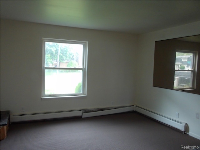 38014 Mallast St, Harrison Township, MI 48045 - spare room featuring a baseboard radiator and carpet flooring