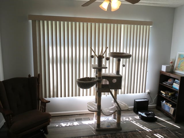 1513 Joy Ave, Jackson, MI 49203 - workout room featuring a ceiling fan