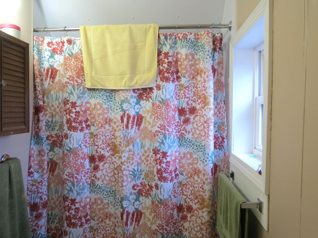 1513 Joy Ave, Jackson, MI 49203 - full bathroom featuring a shower with shower curtain