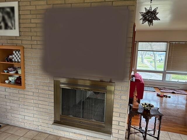2975 Princeton Ct, Muskegon, MI 49441 - detailed view of a brick fireplace