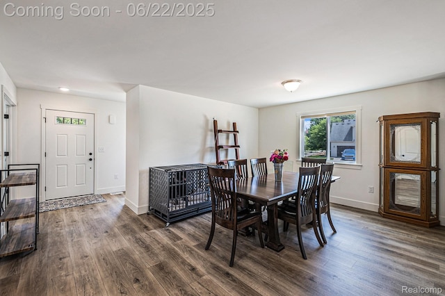 1013 Lancaster St, Lapeer, MI 48446 - dining room featuring dark wood-type flooring and baseboards