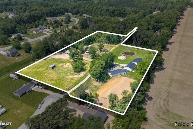 2539 Daisy Ln, Middleville, MI 49333 - view of property location featuring a heavily wooded area and property boundaries highlighted