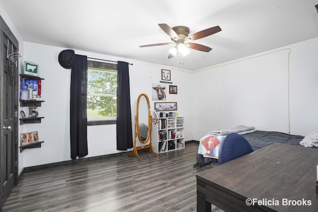 2539 Daisy Ln, Middleville, MI 49333 - office with wood finished floors and ceiling fan