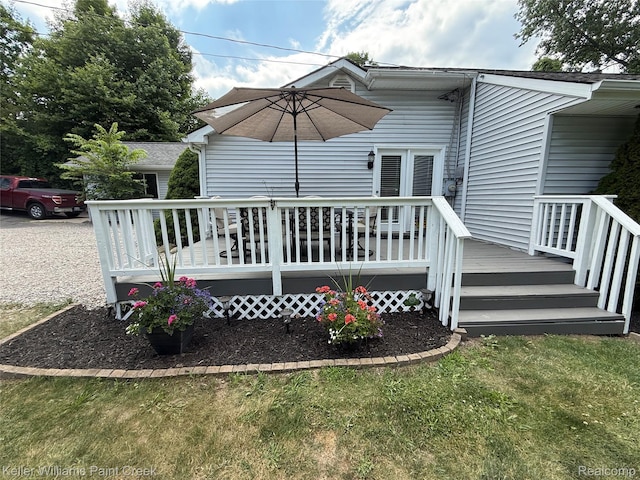 1320 W Drahner Rd, Oxford, MI 48371 - view of wooden deck