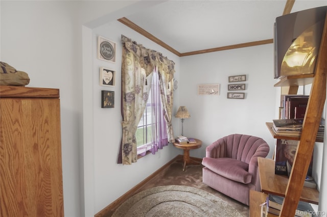 3933 Benjamin Way, Monroe, MI 48161 - sitting room featuring ornamental molding and carpet