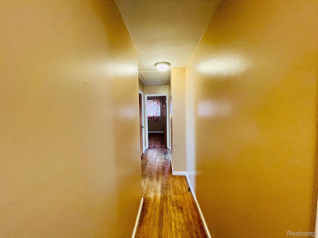 20817 Atlantic Ave, Warren, MI 48091 - hallway featuring wood finished floors and baseboards