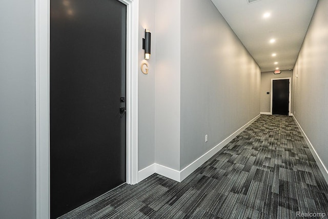 1021 S Washington Ave Unit G, Royal Oak, MI 48067 - corridor featuring dark colored carpet and recessed lighting